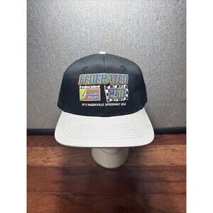 VTG FEDERATED AUTO PARTS 250 Snapback Hat NASCAR Nashville Speedway BLACK/GRAY